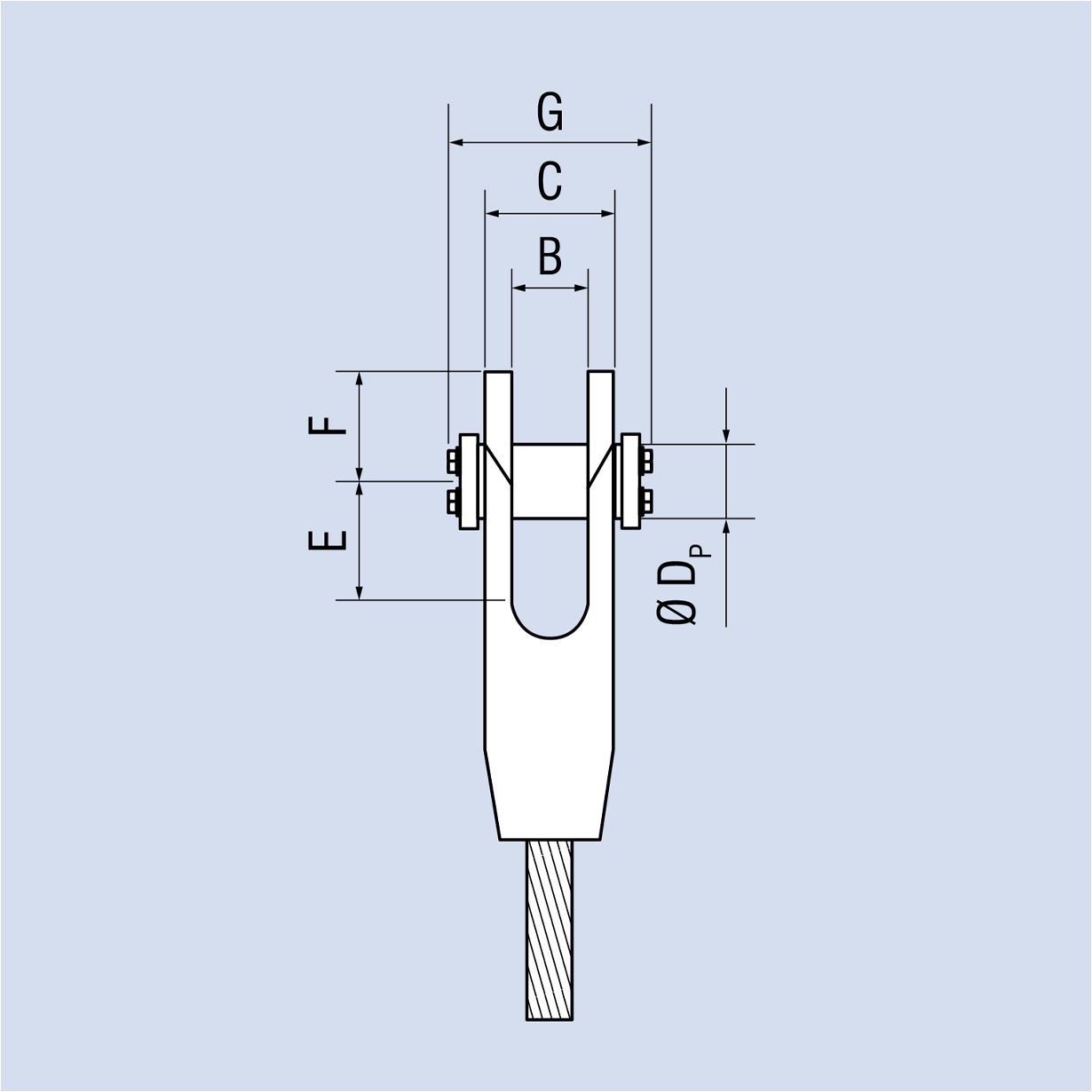 Open Spelter Socket type 700