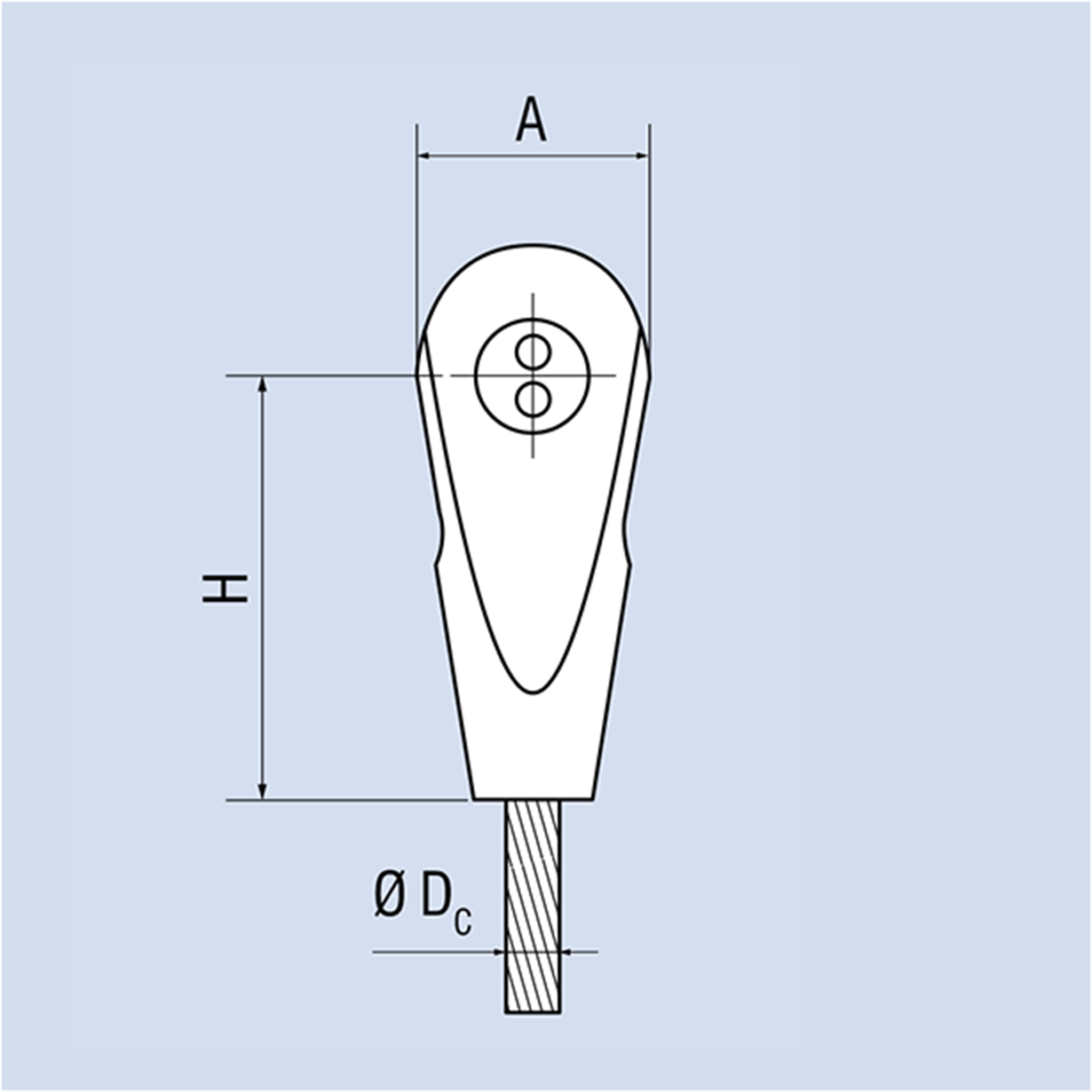 Open Spelter Socket - adjustable type 710