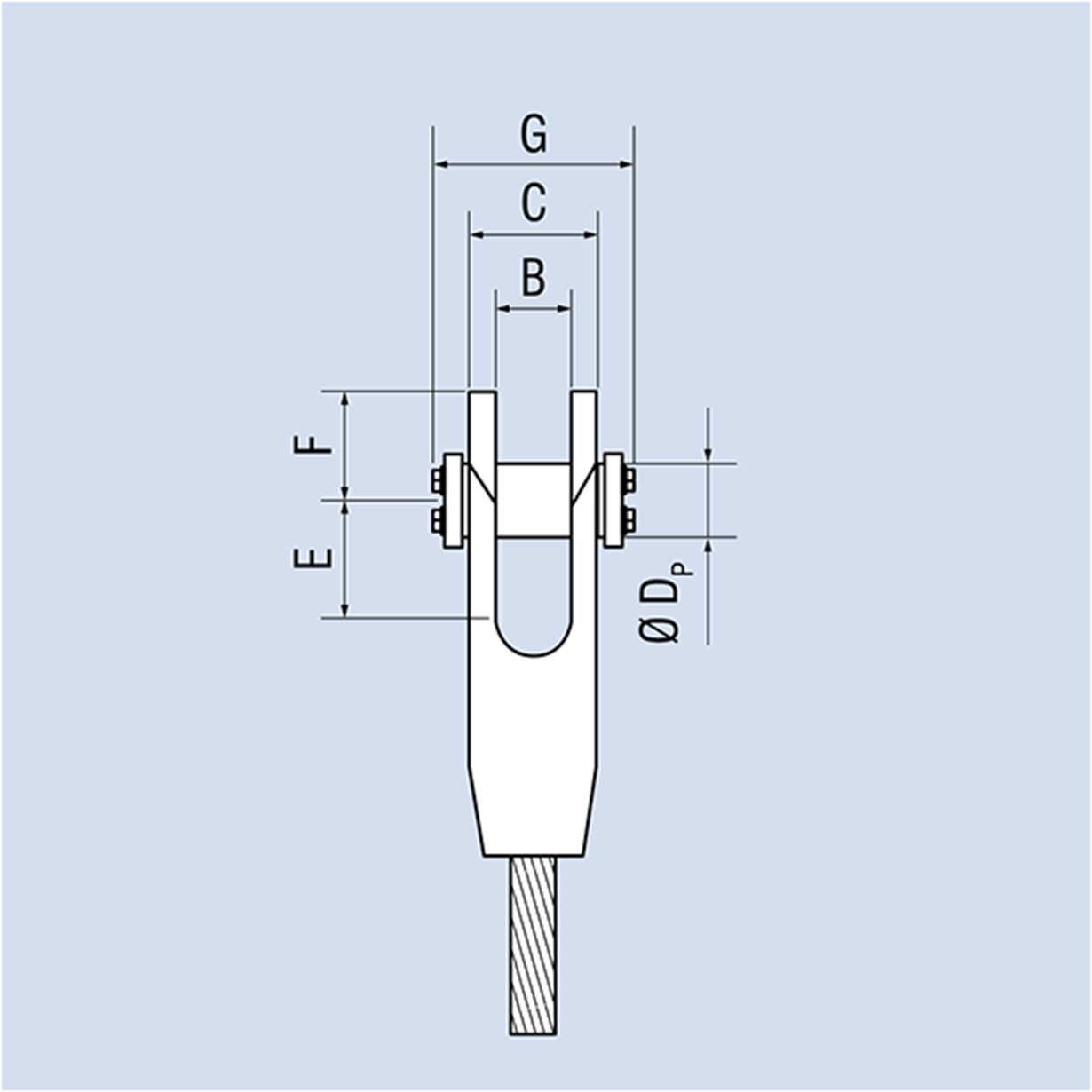 Open Spelter Socket - adjustable type 710