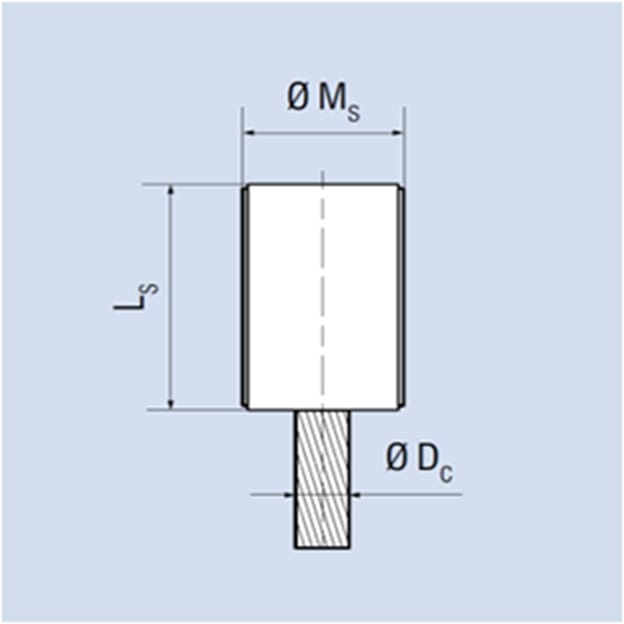 Cylindrical Socket with external Thread type 812